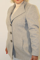 Round Neck Coat - Light Grey