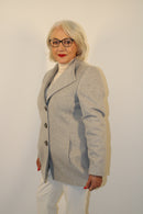 Round Neck Coat - Light Grey