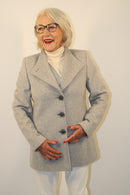 Round Neck Coat - Light Grey