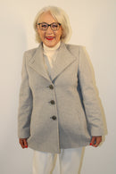 Round Neck Coat - Light Grey