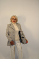 Round Neck Coat - Light Grey