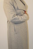 Belted Coat - Light Grey