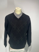 Pattern V-Neck - Black