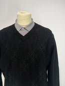 Pattern V-Neck - Black