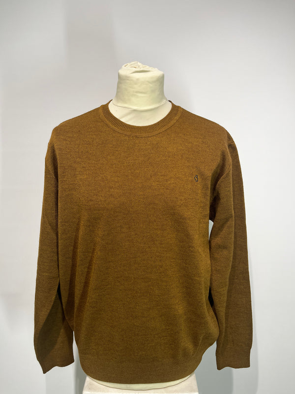 Plain Crew Neck Jumper - Nutmeg