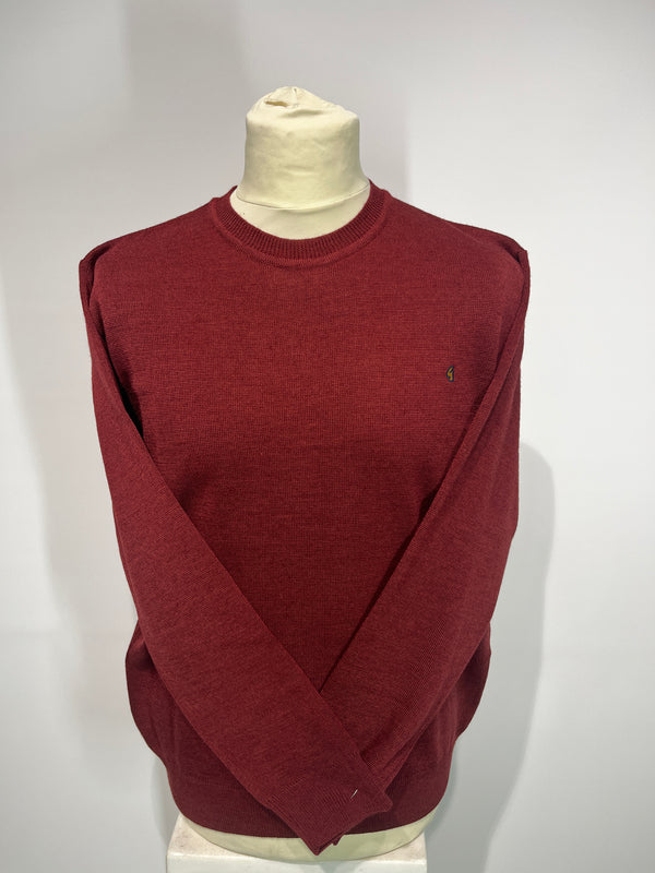 Plain Crew Neck Jumper - Mulberry