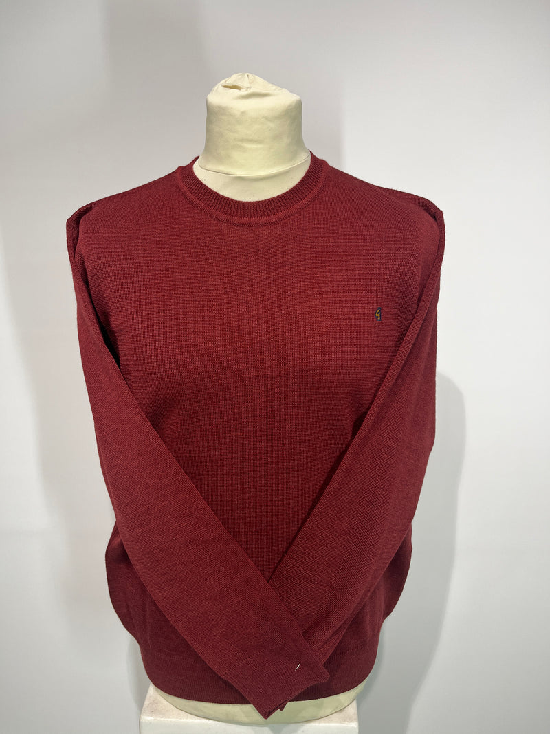 Plain Crew Neck Jumper - Mulberry