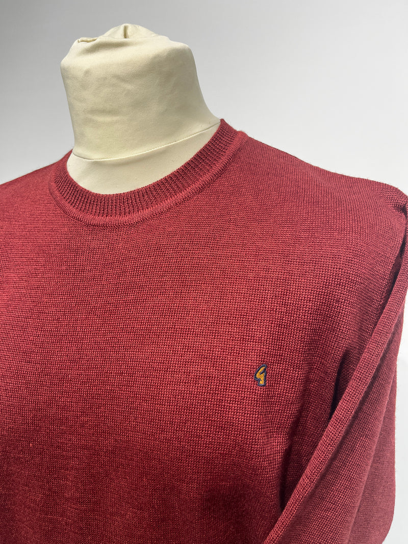 Plain Crew Neck Jumper - Mulberry