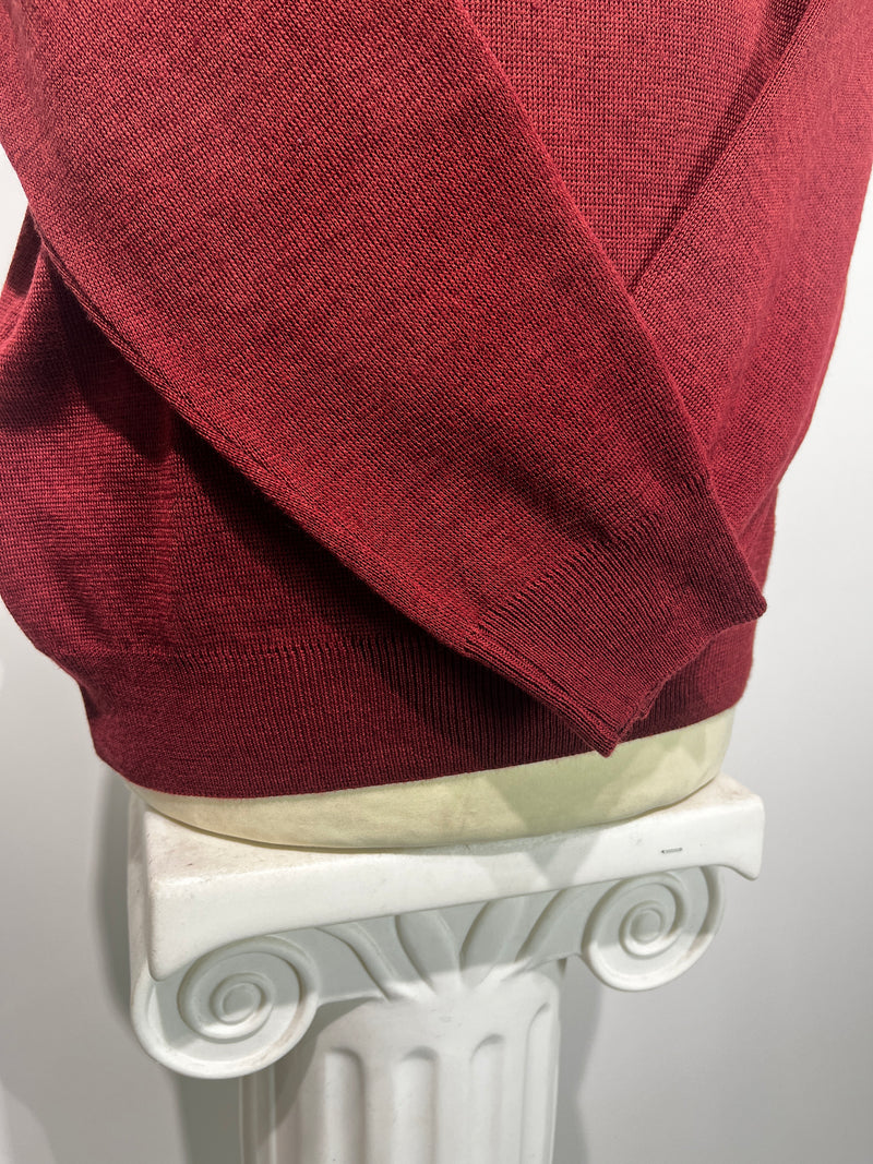 Plain Crew Neck Jumper - Mulberry