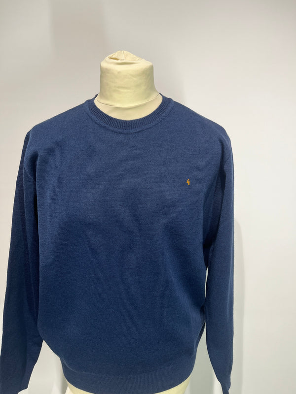 Plain Crew Neck Jumper - Atlantic