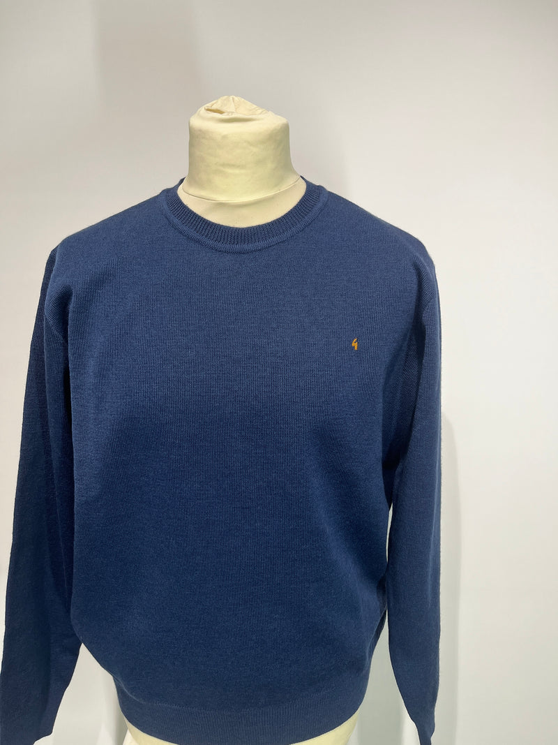Plain Crew Neck Jumper - Atlantic