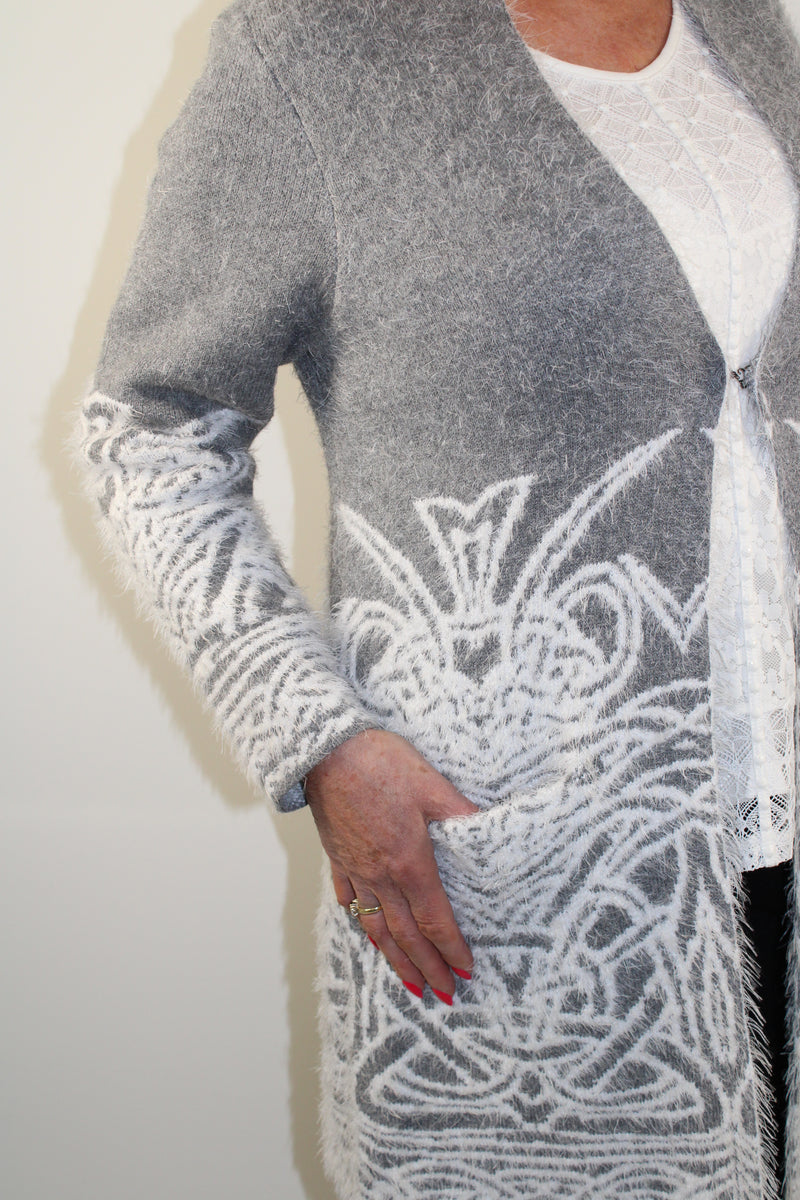 Cardigan - Grey/black