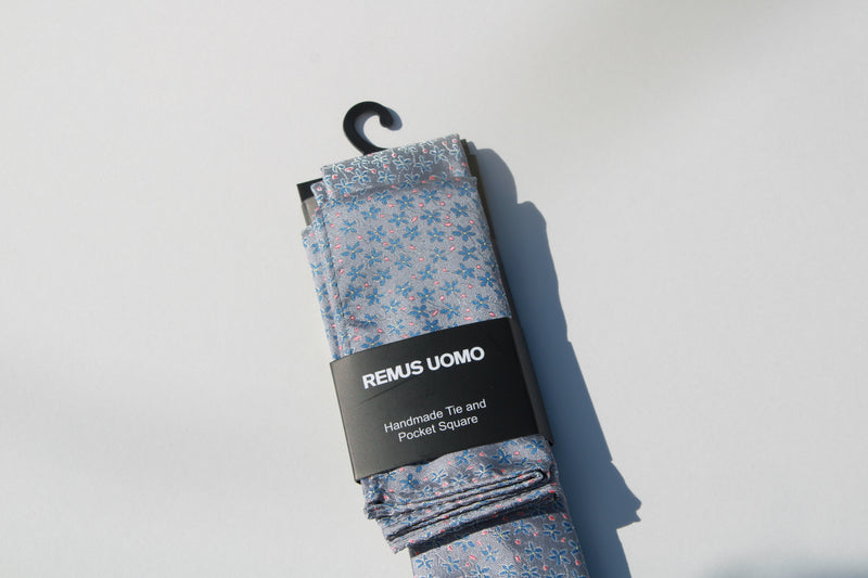 Tie & Pocket Set - Grey