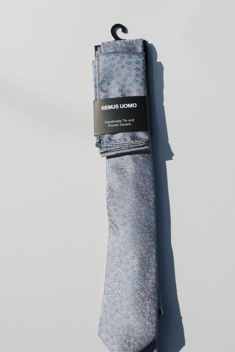 Tie & Pocket Set - Grey