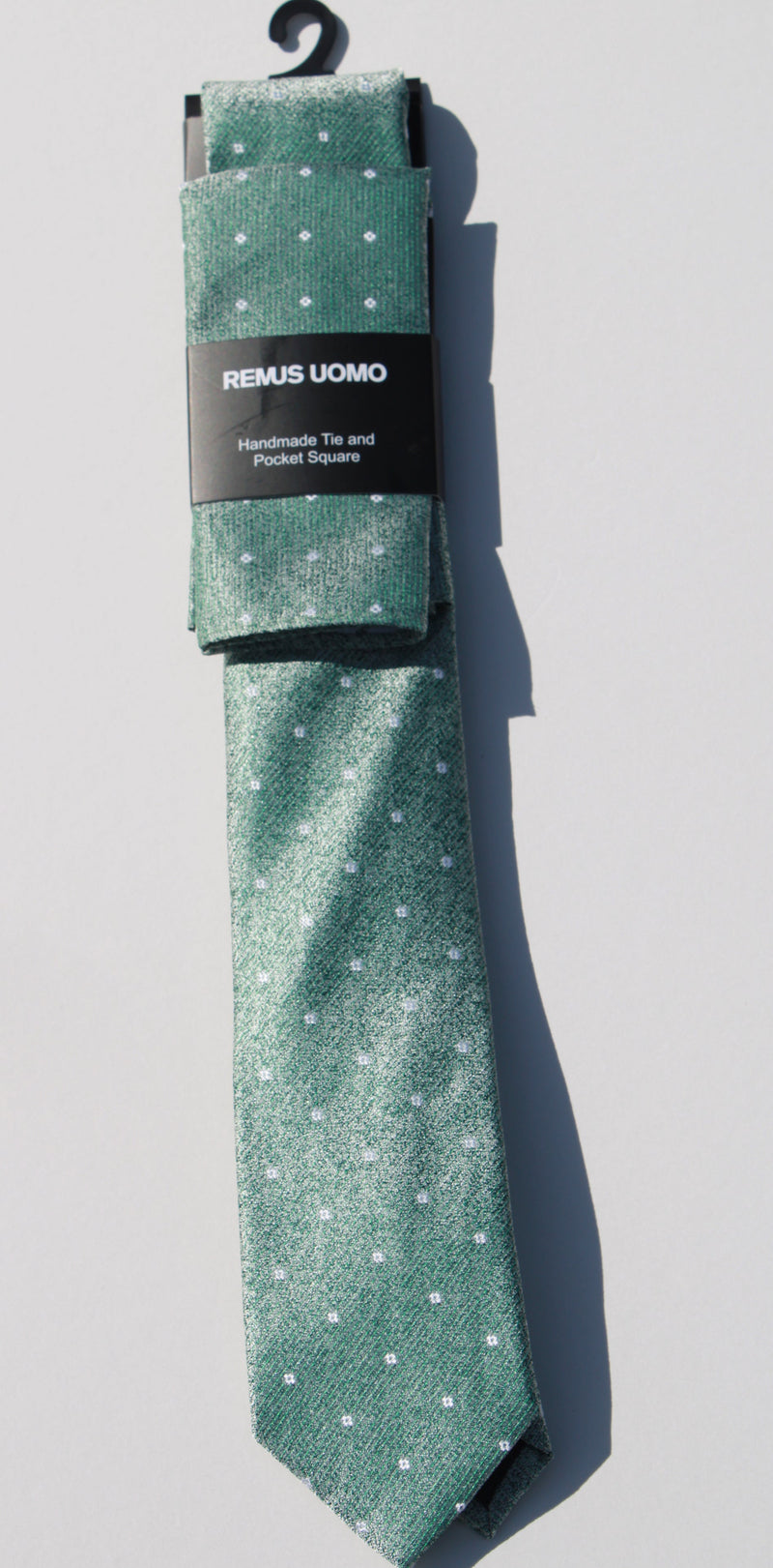 Tie & Pocket Set - Light Green Grey