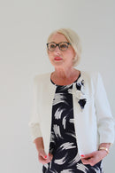 Moira Suit - White/navy