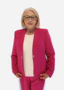 Collarless Tailored Blazer - Fuchsia