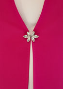 Collarless Tailored Blazer - Fuchsia