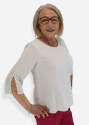 3/4 Sleeve Top - Cream