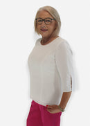 3/4 Sleeve Top - Cream