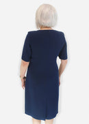 V Neck Dress - Navy