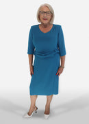 V Neck Belted Dress - 51