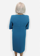 V Neck Belted Dress - 51