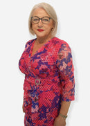 Buckle Dress - Magenta