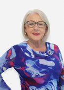Print Blouse - Blue