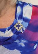 Print Blouse - Blue