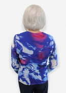 Print Blouse - Blue