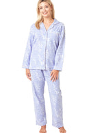Animal Print Wincey Pyjama - Blue