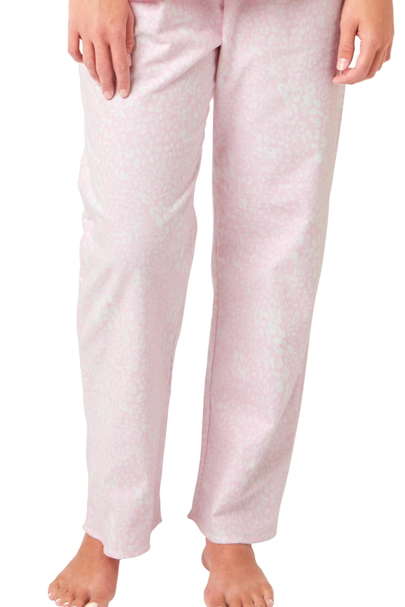 Animal Print Wincey Pyjama - Pink
