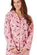 Sock Print Wincey Pyjama - Pink