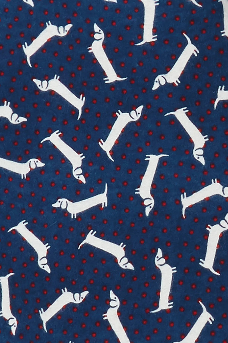 Dog Wincey Pyjama - Navy