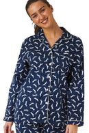 Dog Wincey Pyjama - Navy
