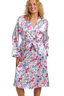 Vibrant Floral Satin Wrap - Floral