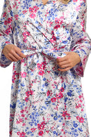 Vibrant Floral Satin Wrap - Floral