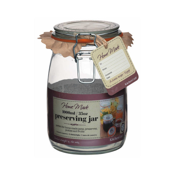 Home Made Glass Preserving Jar - 1L