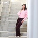 Jacinta Wide Leg Cord Jean - Plum