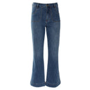 Janette Wide Leg Reg Jean - Mid Wash