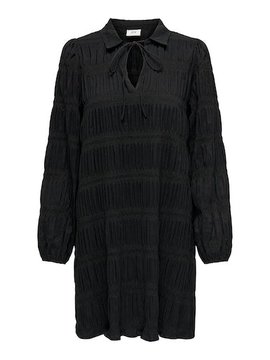 Pia Long Sleeve Short Dress - Black