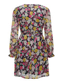 Lilli Long Sleeve Woven Dress - Black Ditsy