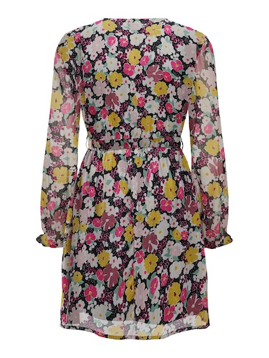 Lilli Long Sleeve Woven Dress - Black Ditsy