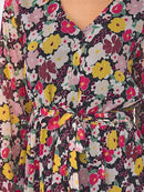 Lilli Long Sleeve Woven Dress - Black Ditsy