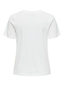 Pisa Short Sleeve Print Top - Cloud Dancer/heart