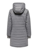Bonie Long Hooded Jacket - Steel Grey