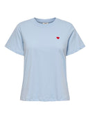Pisa Short Sleeve Print Top - Cashmere Blue/bittersweet