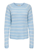 Ellen Round Neck Raglan Jumper - Cashmere Blue/cloud Dancer
