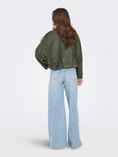 Nia Faux Suede Bat Jacket - Thyme